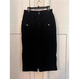 Lee Corderoy skirt below knee 6pocket front slit  size 10